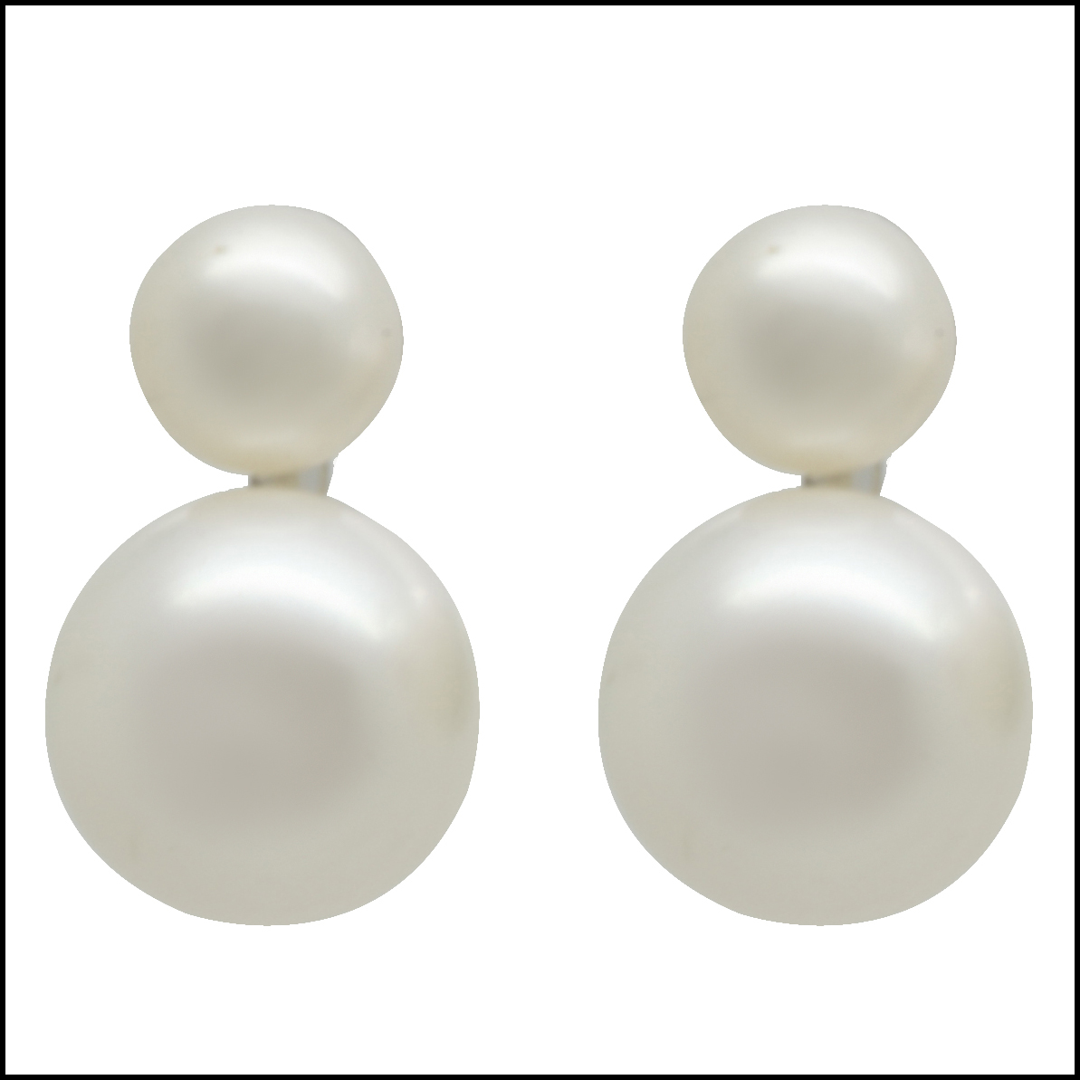 F306E Double Freshwater Pearl Studs - Lido Collection